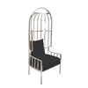 Sagebrook Home Metal 72`` Throne Chair, Black/Silver