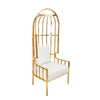 Sagebrook Home Metal 72`` Throne Chair, White/Gold