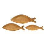 IMAX Worldwide Home Aseana Wood Fish Wall Decor - Set of 3