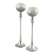 Sagebrook Home Glass 20`` Goblet Votive Holderon Aluminum Stand