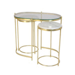 Sagebrook Home Set of 3 Iron Console / Side Tables, Gold