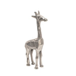 Sagebrook Home Aluminum Standing Giraffe, 12" Silver