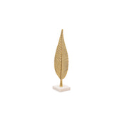 Sagebrook Home Aluminum 19`` Leaf Decoration, Gold