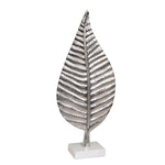 Sagebrook Home Aluminum 19`` Leaf Decoration,Silver