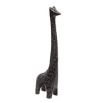 Sagebrook Home Aluminum 16`` Giraffe Sculpture, Dark Bronze