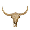 Sagebrook Home Aluminum 24`` Bull Head Wall Decor, Brass Antique