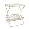 Sagebrook Home Iron 22`` Rectangular Marble Table W/ Magazine Rack