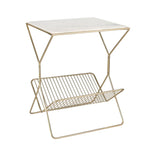 Sagebrook Home Iron 22`` Rectangular Marble Table W/ Magazine Rack