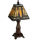 Meyda Lighting 142878 12"H Sierra Prairie Mission Mini Table Lamp