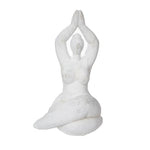Sagebrook Home Resin 11" Namaste Female Yoga Figurine, White
