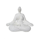 Sagebrook Home Resin 11" Sucasana Female Yoga Figurine, White