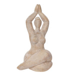 Sagebrook Home Resin 11" Namaste Female Yoga Figurine, Brown
