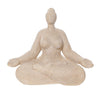 Sagebrook Home Resin 11" Sucasana Female Yoga Figurine, Brown