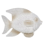 Sagebrook Home Resin 13.5" Fish Figurine, White Wash