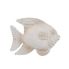 Sagebrook Home Resin 10" Fish Figurine, Whitewash