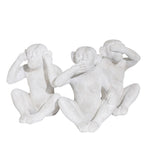 Sagebrook Home Set of 3 Resin 10" Monkey See No/Say No/Hear No Figurin