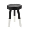 Sagebrook Home Wooden 17`` 2-Tone Stool, Black