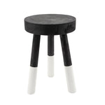 Sagebrook Home Wooden 17`` 2-Tone Stool, Black