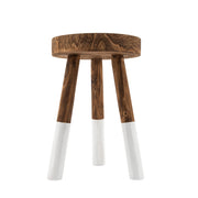 Sagebrook Home Wooden 17`` Stool, 2-Tone Stool, Brown
