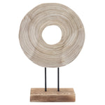 Sagebrook Home 14341-02 Wood 18" Disc Table Top Decor, Natural