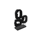 Sagebrook Home Wood 23.5`` Cut Log Table Top Decoration, Black
