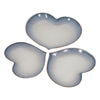 Sagebrook Home Set of 3 Ceramic 15 / 13 /12`` Heartplates, Blue Fade