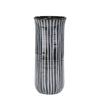 Sagebrook Home Ceramic 14`` Striped Vase, Blue