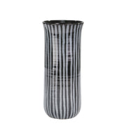 Sagebrook Home Ceramic 14`` Striped Vase, Blue