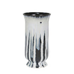 Sagebrook Home Ceramic 12`` Drip Glaze Vase, White/Blue