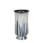 Sagebrook Home Ceramic 10`` Drip Glaze Vase, White/Blue
