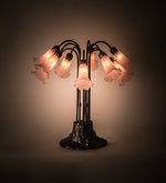 Meyda Lighting 14363 24"H Pink Pond Lily 10 LT Table Lamp
