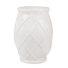 Sagebrook Home Ec, Ceramic 18`` Rope Design Gardenstool, White