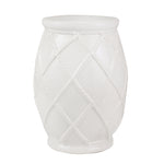 Sagebrook Home Ec, Ceramic 18`` Rope Design Gardenstool, White