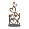 Sagebrook Home Polyresn 16.5`` Couple With Hearts, Bronze