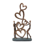 Sagebrook Home Polyresn 16.5`` Couple With Hearts, Bronze