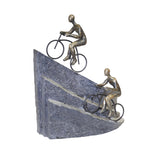 Sagebrook Home 14379 12.25" Polyresin Bike Riders, Bronze