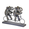 Sagebrook Home 14382 14" L Polyresin Elephants On Tandem Bike, Bronze