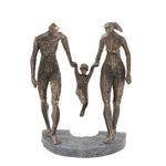 Sagebrook Home 14385 13" Polyresin Family Sculpture, Bronze