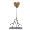 Sagebrook Home Polyresin 21" Couple With Balloon Heart, Bronze