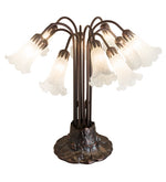 Meyda Lighting 14391 22"H White Pond Lily 10 LT Table Lamp