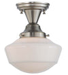 Meyda Lighting 143957 9"W Revival Schoolhouse W/Traditional Globe Semi-Flushmount Ceiling Fixture