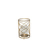 Sagebrook Home 14396-02 10.25" Metal Hurricane Candle Holder, Gold