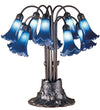 Meyda Lighting 14397 22"H Blue Pond Lily 10 LT Table Lamp