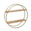 Sagebrook Home 14400 26" Metal / Wood 26" Wall Shelf, Gold