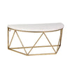 Sagebrook Home 14409-01 16" Wood/ Metal Demilune Wall Shelf, White