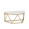 Sagebrook Home 14409-02 12" L Wood / Metal Demilune Wall Shelf, White