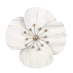 Sagebrook Home Metal 18`` Wall Flower, White,Wb