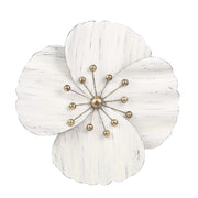 Sagebrook Home Metal 18`` Wall Flower, White,Wb
