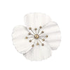 Sagebrook Home 14415-02 16" Metal Wall Flower, White, Wb