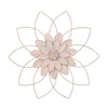 Sagebrook Home 14417-01 25" Metal Wall Flower, White/Gold, Wb